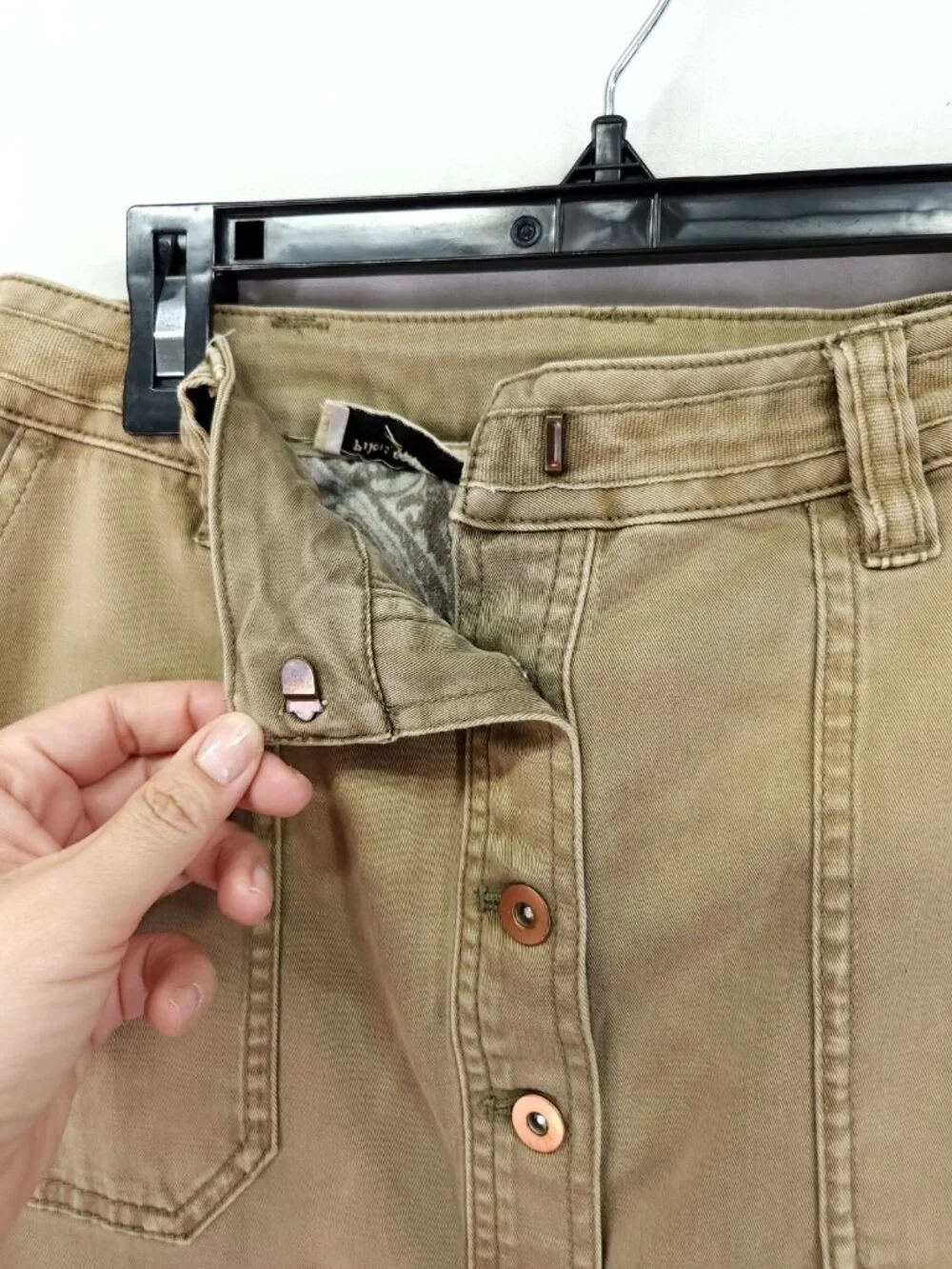 Anthropologie Pilcro and The Letterpress Sun-Faded Utility Skirt Size 0 26x18 - Picture 8 of 11